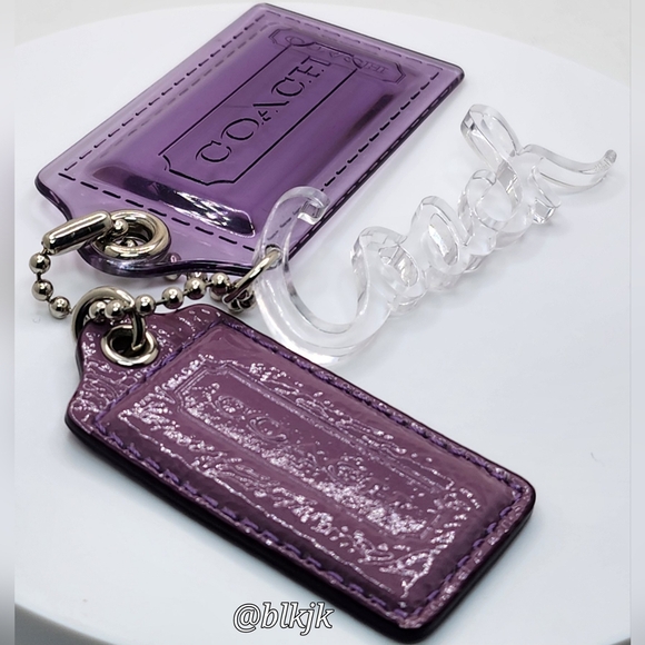 Coach Poppy Three Hangtag/Charm Set *Purple/Silver* EUC - Picture 4 of 13